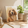 Custom pet portrait canvas 20 x 25 cm